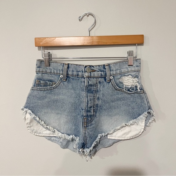 Revice Denim Cutoff Frayed Shorts - Picture 1 of 5